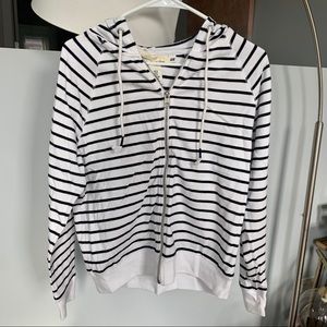 Striped H&M Zip-up Sweatshirt